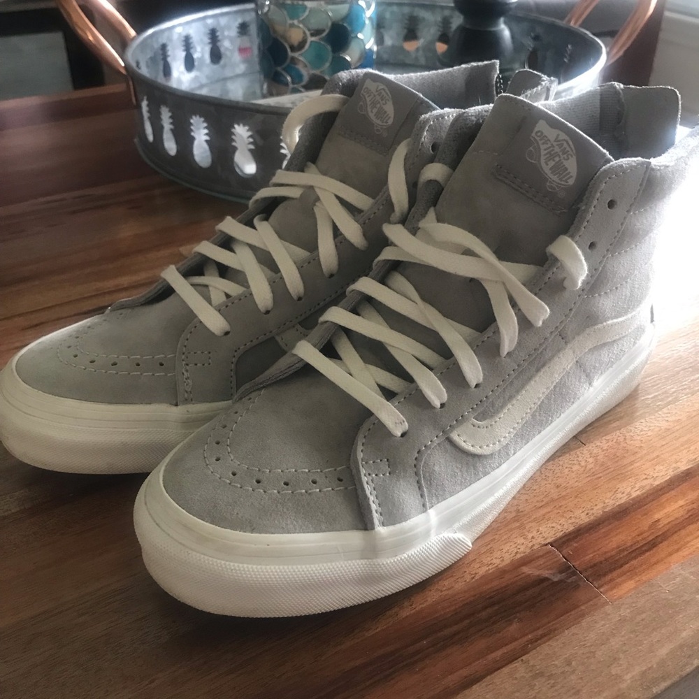 Gray Vans Hi-Top Sneakers